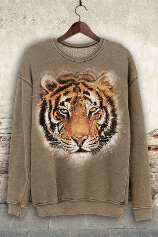 Tiger Face Sweatshirt - Born To Glam
