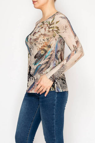 Minimalist Sheer All-Mesh Long Sleeve Top - Born To Glam