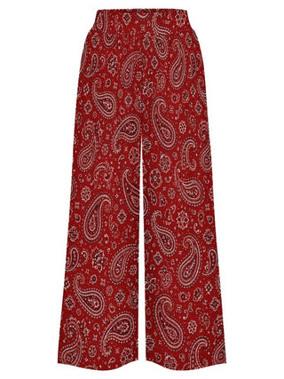 Red Paisley Bandana Wide Leg Pants — Faire photo 4
