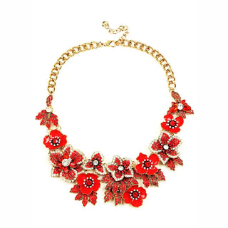 Red Amata Statement Necklace - Born To Glam