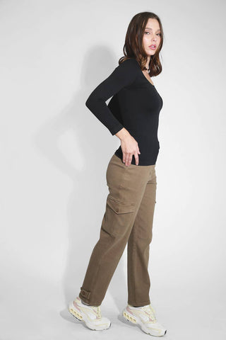 Niki Biki 3/4 Sleeve Scoop Neck Top - Born To Glam