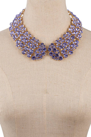 Diana Purple Collar Necklace - Born To Glam