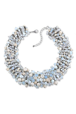 Harper Blue Statement Necklace - Born To Glam