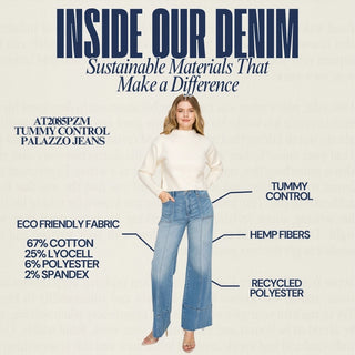High Rise Tummy Control Palazzo Jeans