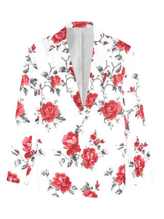 Mexican Red Rose Floral Blazer — Faire photo 4