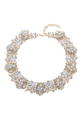 Ivy AB Crystal Collar Statement Necklace - Born To Glam