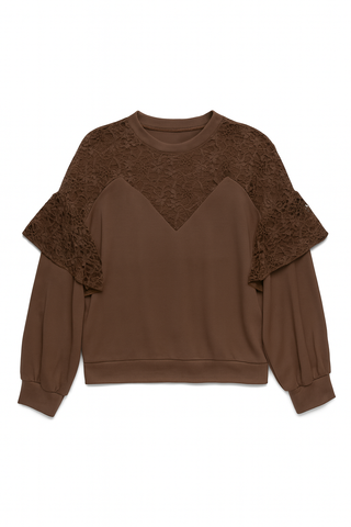 BTG_FLATLAY_CANDIDATE | brown-lace-embellished-top
