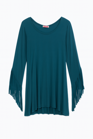 BTG_FLATLAY_CANDIDATE | navy-long-sleeve-side-fringe-dress