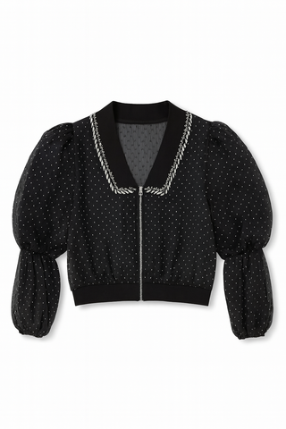 BTG_FLATLAY_CANDIDATE | black-embellished-sheer-sleeve-jacket