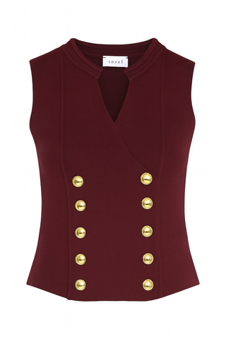BTG_FLATLAY_CANDIDATE | burgundy-gold-button-embellished-sleeveless-top