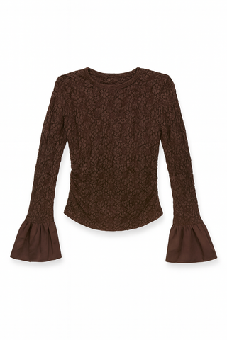BTG_FLATLAY_CANDIDATE | brown-textured-statement-sleeve-top