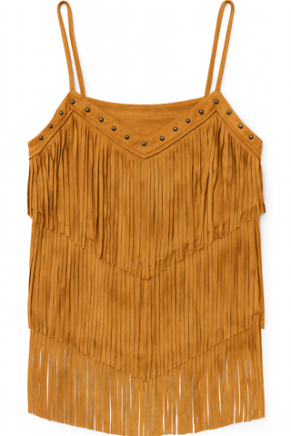 BTG_FLATLAY_CANDIDATE | camel-studded-fringe-suede-cami-top
