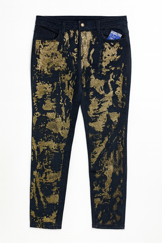 BTG_FLATLAY_CANDIDATE | black-gold-foil-embellished-skinny-jeans