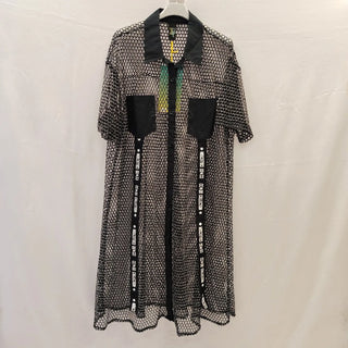 Black Mesh Overlay Dress