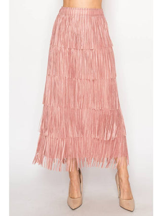 Maxi Fringe Skirt - Born To Glam