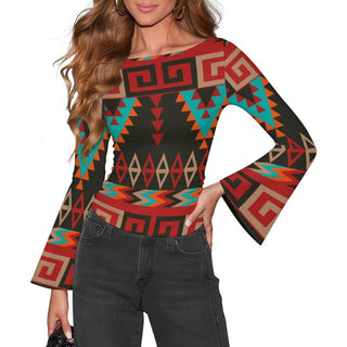 Aztec Flare Sleeve Top