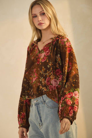Floral Printed Blouse - Born To Glam