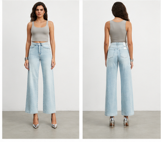 Light Wash Wide Leg Jeans