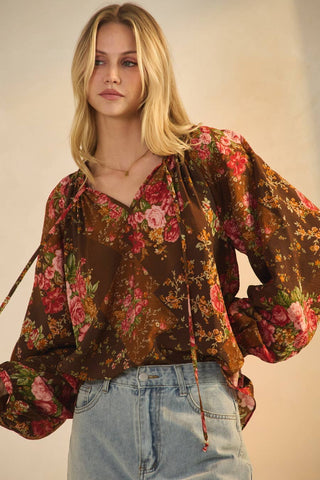 Floral Printed Blouse - Born To Glam
