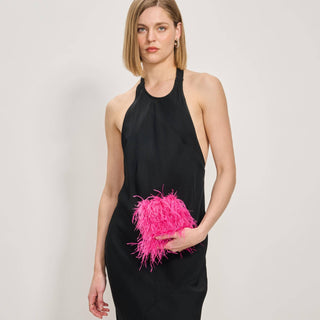 Feathered Flair Evening Bag Pink - Born To Glam