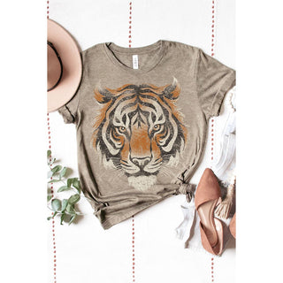 Tiger Big Face Mineral Graphic Tee - Born To Glam