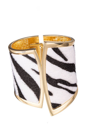 Anita Zebra Print Cuff Bracelet - Born To Glam