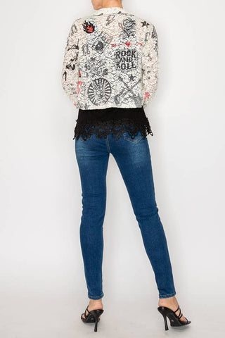 Rock and Roll Cropped Sequin Jacket - Born To Glam