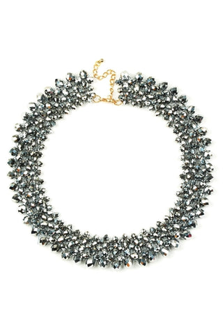 Charcoal Grey Anita Statement Necklace