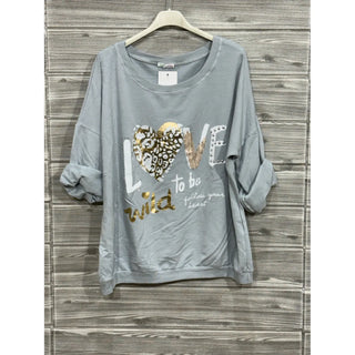 LOVE Graphic Cotton Sweatshirt