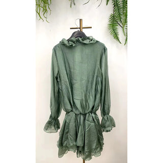 Ruffle Chiffon Mini Dress