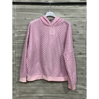 Pink Mesh Shimmer Hoodie