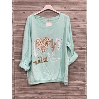 LOVE Graphic Cotton Sweatshirt