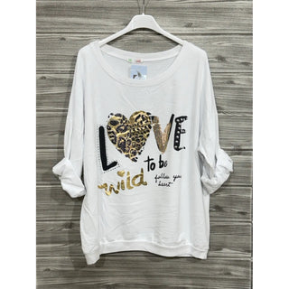 LOVE Graphic Cotton Sweatshirt