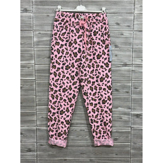 Pink Leopard Print Pants