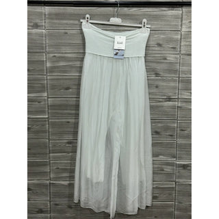 Mint Chiffon Wide Leg Pants