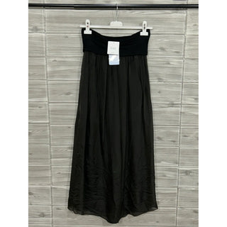 Black Chiffon Wide Leg Pants