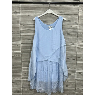 Blue Layered Statement Top
