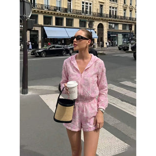 Pink Sheer Floral Embellished Jacket