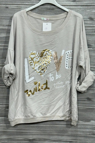 LOVE Graphic Cotton Sweatshirt