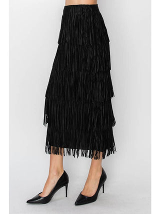 Maxi Fringe Skirt - Born To Glam