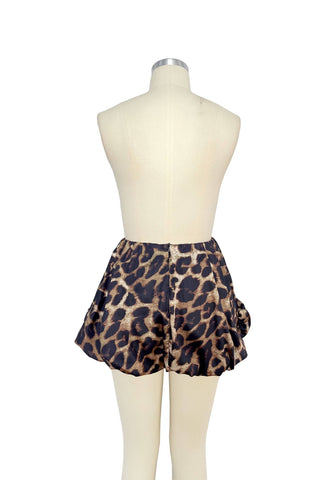 Leopard Blossom Mini Shorts - Born To Glam