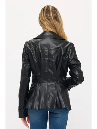Black Atlas Utility Leather Jacket