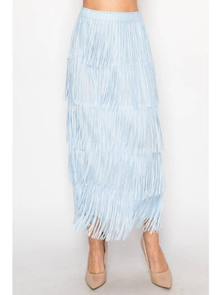 Maxi Fringe Skirt - Born To Glam
