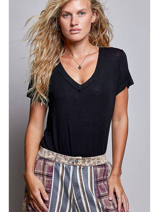 Black Signature Jersey Stone Washed Top duplicate