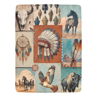 Baha Ranch Bohemian Dreams Minky Soft Throw Blanket 60" X 80" Made in America - Born To Glam