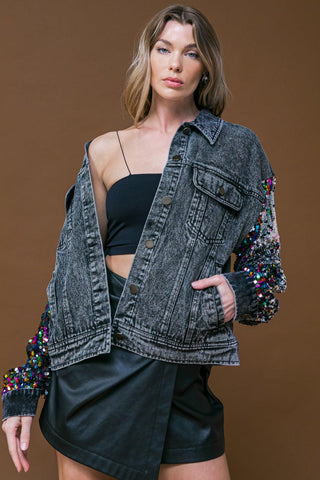Washed Denim Jacket - Born To Glam
