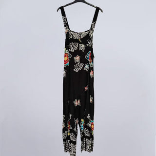 Black Boho Floral Jumpsuit
