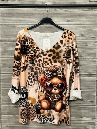 Italian Statement Graphic Short Sleeve Top — supplier photo