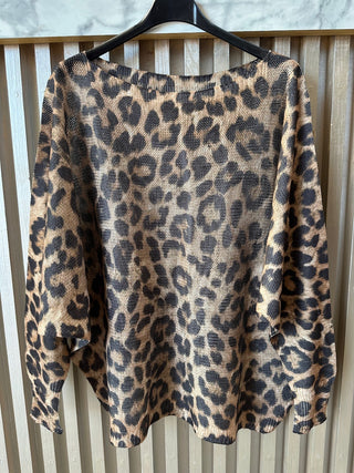 Leopard Print Knit Sweater