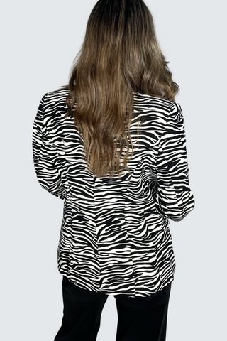 Zebra Print Blazer - Born To Glam